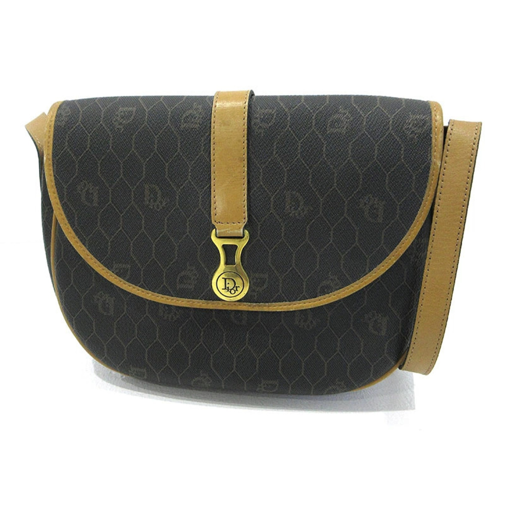 Christian Dior Honeycomb Shoulder Bag Brown
